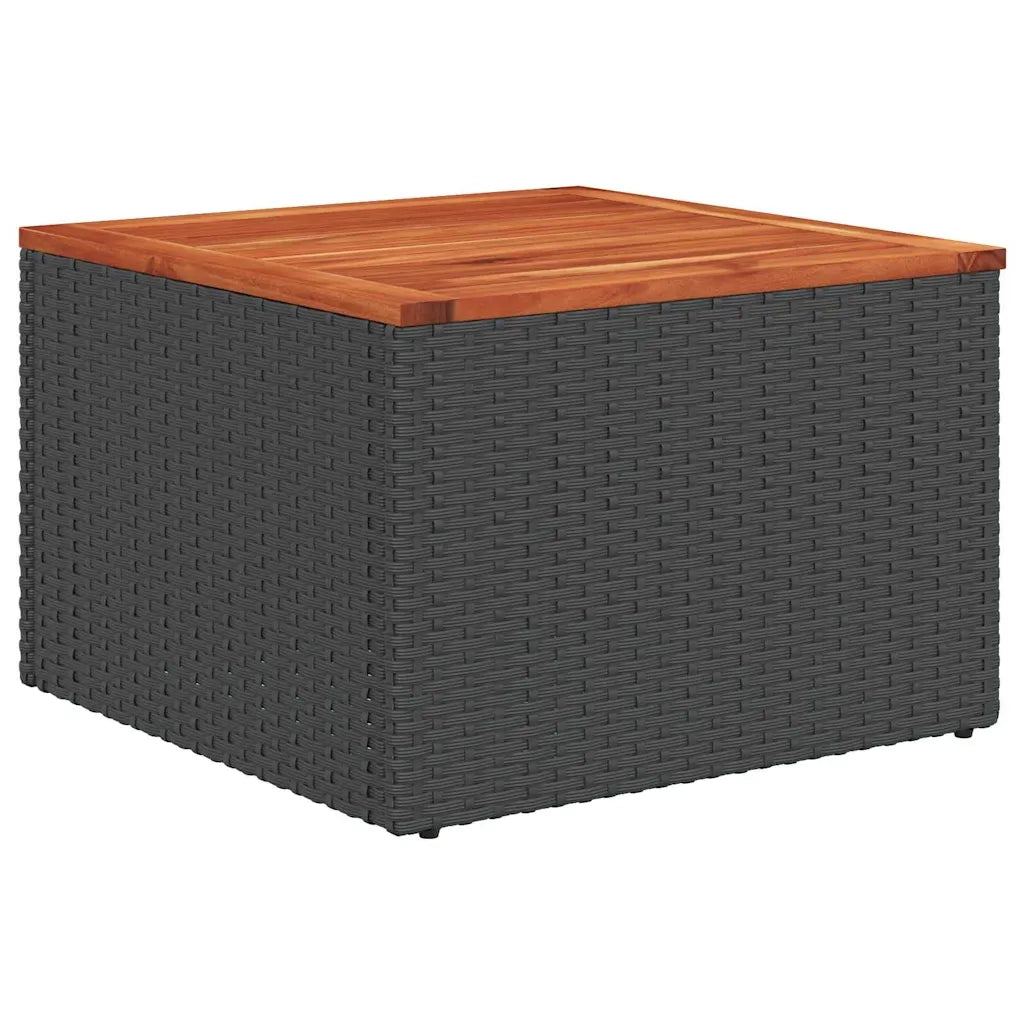 Set Divano da Giardino con cuscino 9 pcs Nero polyrattan 3359467