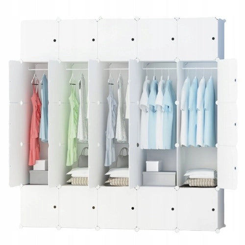 Grande armadio modulare bianco capiente guardaroba 183x183x47 cm