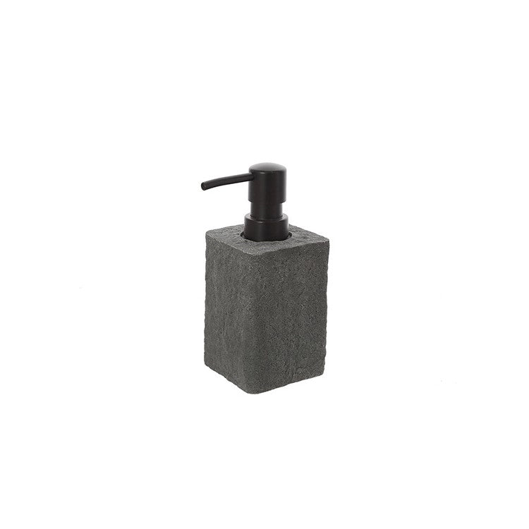 Dispenser sapone bagno in poliresina grigio sabbia effetto pietra Linea Sabbia Feridras