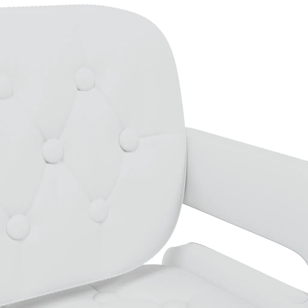 Sedie da Pranzo Girevoli 4 pz Bianche in Similpelle 3089106