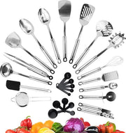 Set di accessori da cucina, 26 pezzi, acciaio inossidabile