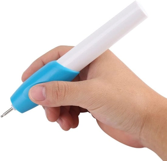 Graveerpen Mini - Macchina da Incisione Elettrica - Set di Strumenti per Incisione Legno/Metallo/Vetro - Personale - Compatta - 17,5 cm