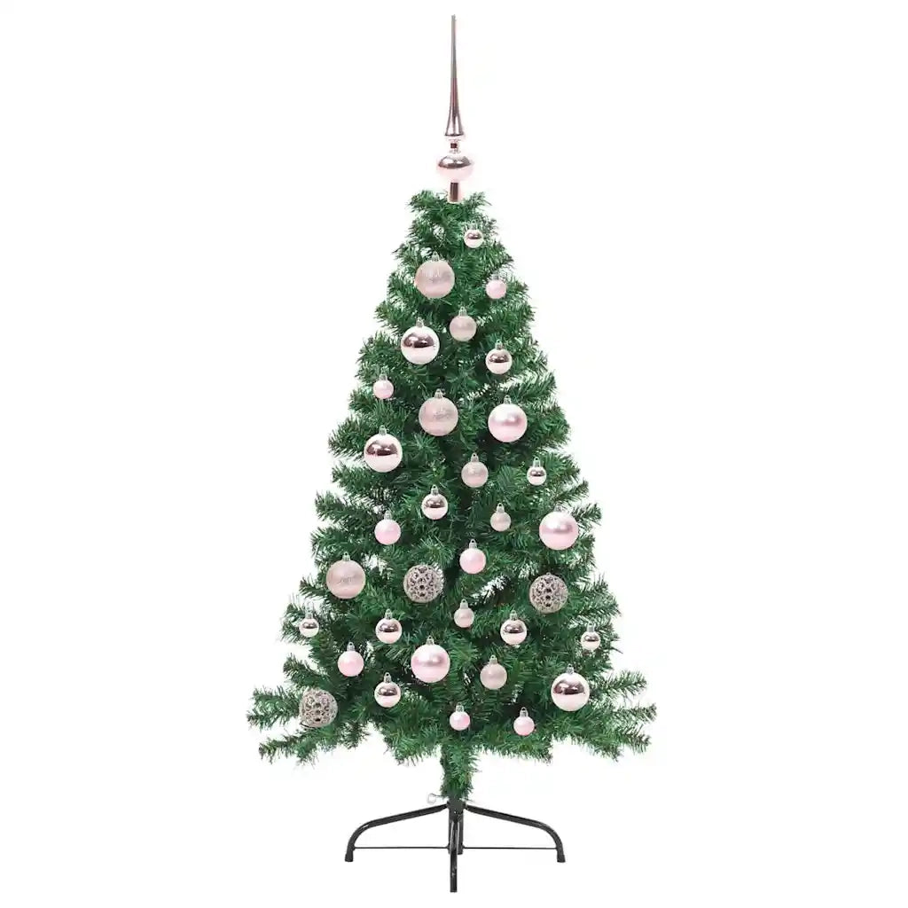 Albero di Natale | Decorazioni natalizie artificiale con luci integrate Verde 120 cm