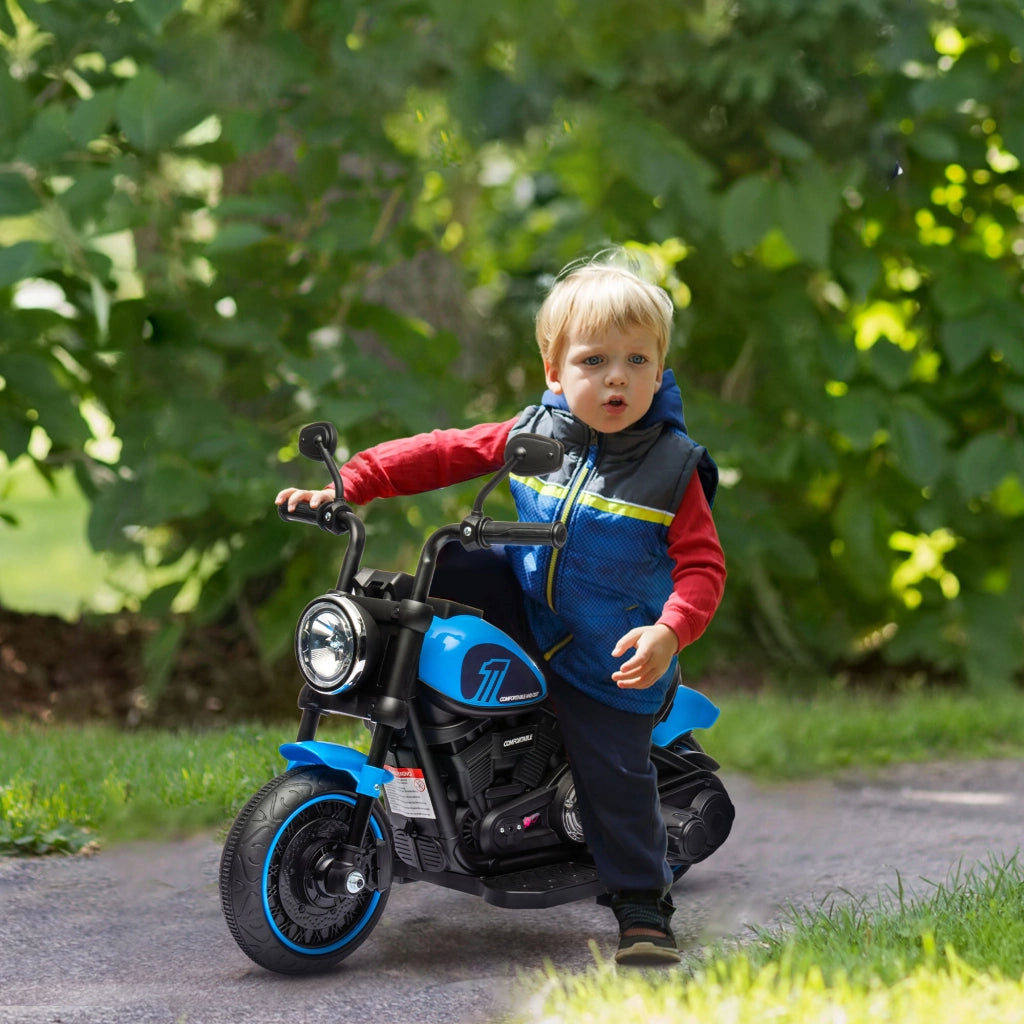 Moto Elettrica Bambini 2 Ruote ¨C Zephmum ¨C Blu LED