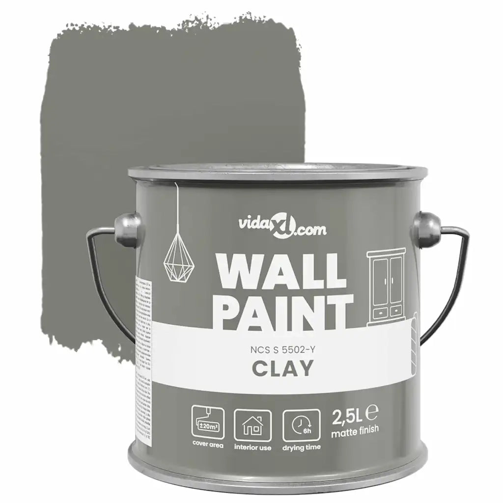 Pittura murale Grigio 2,5 L Stampa da parete 4008522
