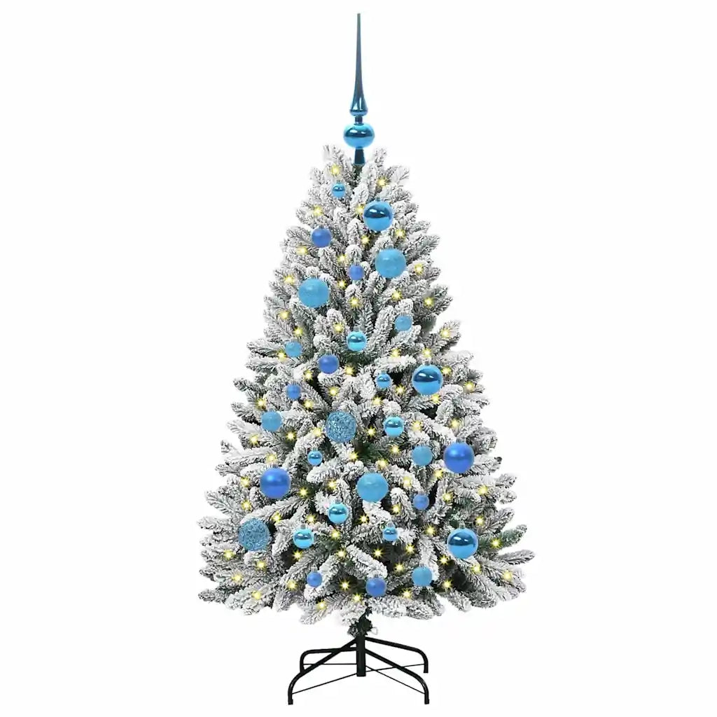 Albero di Natale artificiale con 150 LED Verde e Bianco 120 cm 3395737