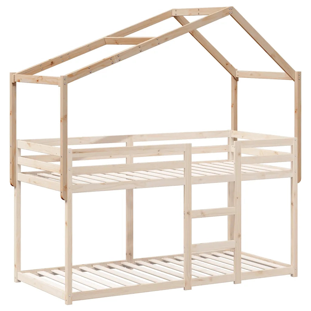 Tetto per Letto Bambini 213x95,5x144,5cm Legno Massello di Pino CFW4638007
