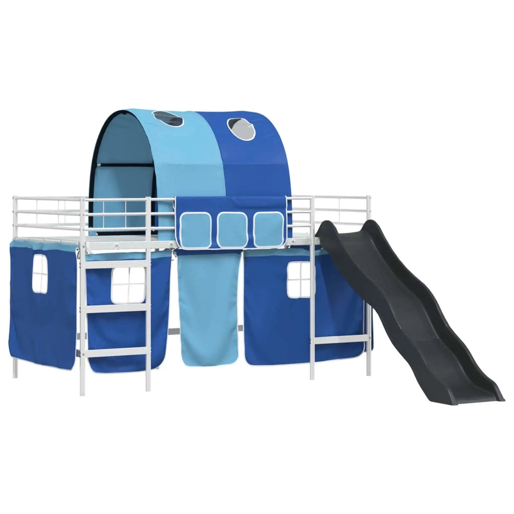 Struttura del letto loft per bambini Bianco e Blu 90 x 200 cm 42020860
