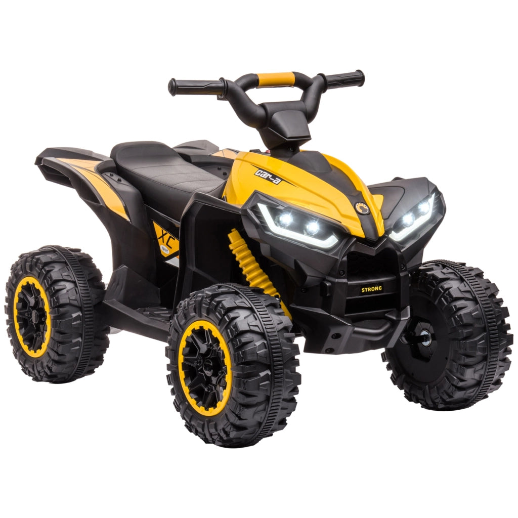 Quad Elettrico per Bambini 3-5 Anni ¨C Xylo ¨C 12V 2 Motori Giallo 83x53x55,5 cm