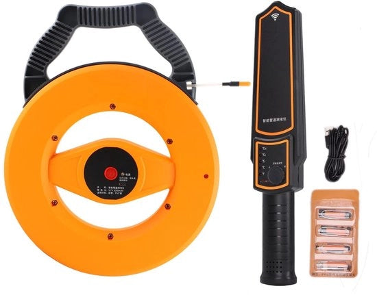Sonda per tubi acquedotti - Scansionatore di ostruzione di tubi - Sonde idroprova - 30 Metri - Strumento diagnostico per tubi metallici e PVC