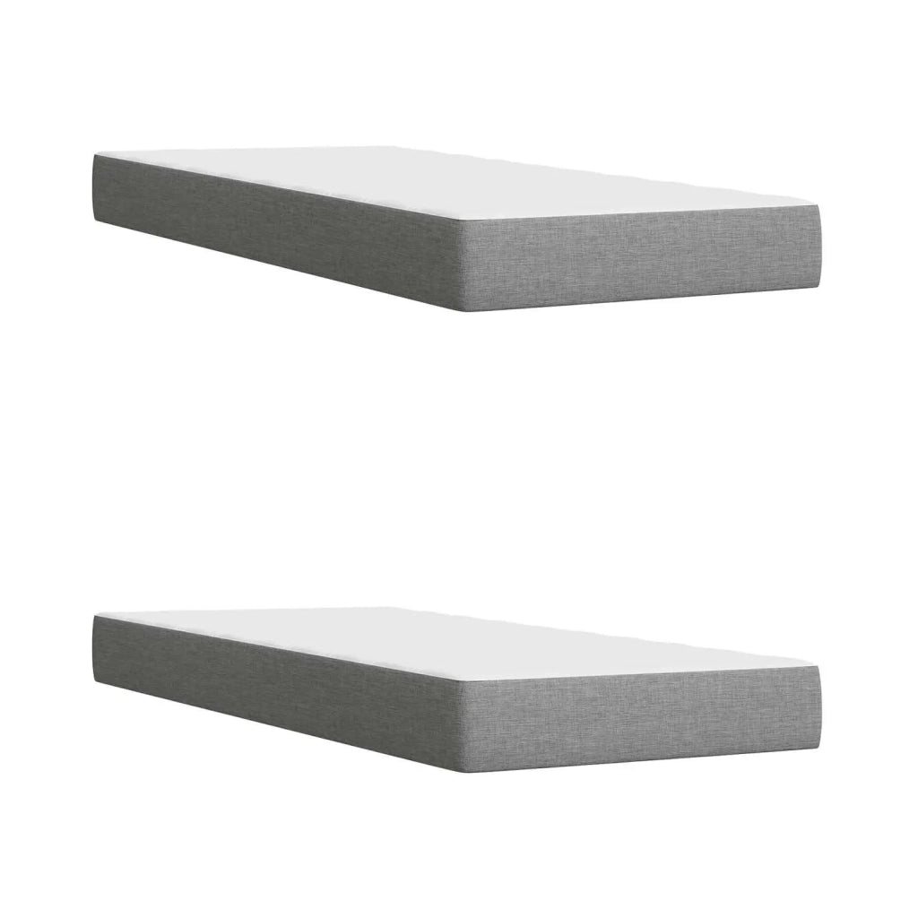 Letto box spring con materasso Grigio Chiaro 200 x 200 cm 3453486