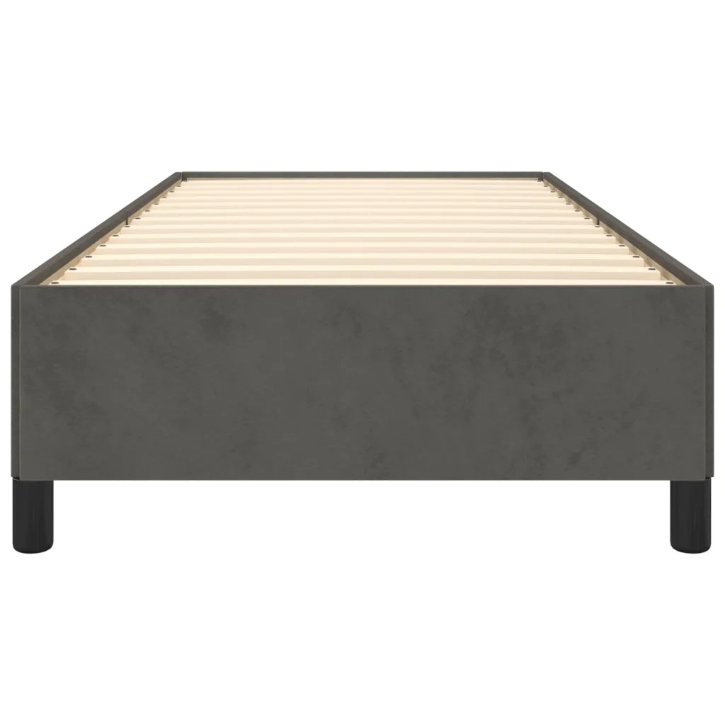 Letto singolo | Letto per adulti | Giroletto senza Materasso Grigio Scuro 90x200 cm Velluto