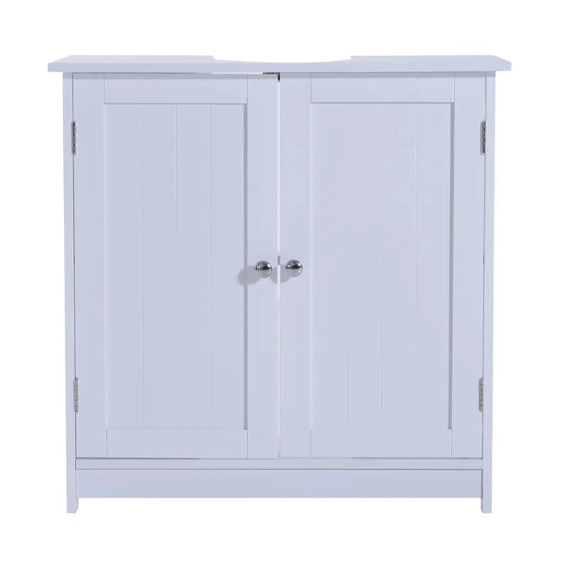 MOBILETTO SOTTOLAVELLO IN MDF PER BAGNO CON 2 ANTE 60X30X60 CM BIANCO