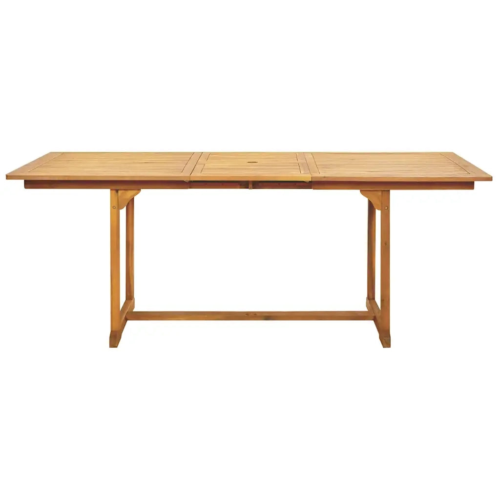 Set Pranzo da Giardino 7 pz Crema in Tessuto e Legno Massello