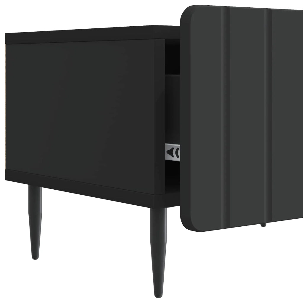 Mobile TV | Armadietto TV | Mobile Porta TV Nero 147 x 34,5 x 32 cm Legno ingegnerizzato