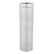 CANNA FUMARIA DOPPIA PARETE ACCIAIO INOX AISI 316 PARTE INTERNA AISI 304 PARTE ESTERNA MM 1000 - ø100 INTERNO - ø150 ESTERNO - SP. 0,5 MM  - EUF