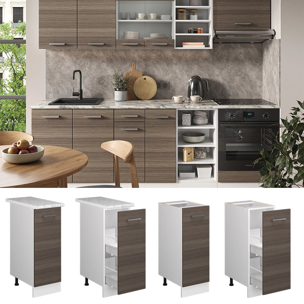Vicco Armadio cucina dispensa alto Grigio 30 cm , PL Antracite