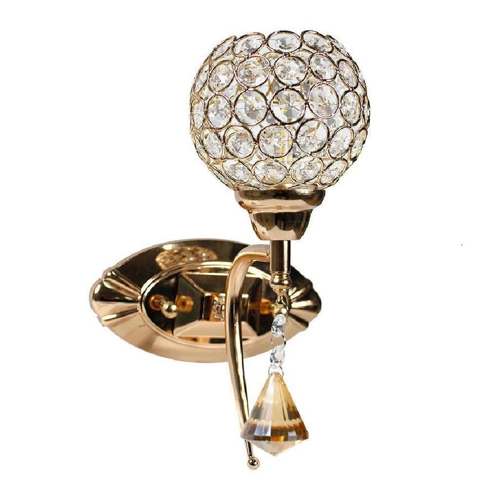 Trade Shop - Applique Parete Moderno Paralume Con Cristalli Acrilico Pendente Attacco G9 E19 -