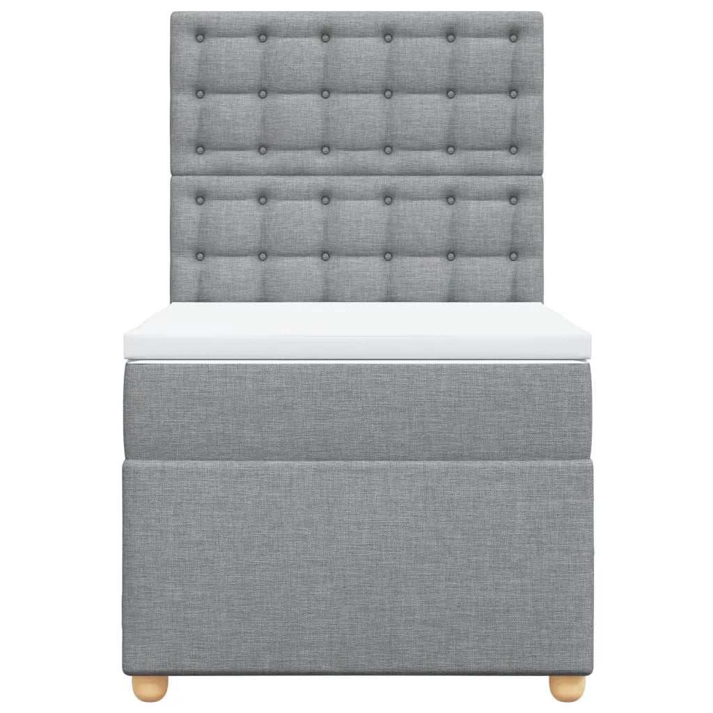 Giroletto a Molle con Materasso Grigio Chiaro 90x200 cm Tessuto 3293477