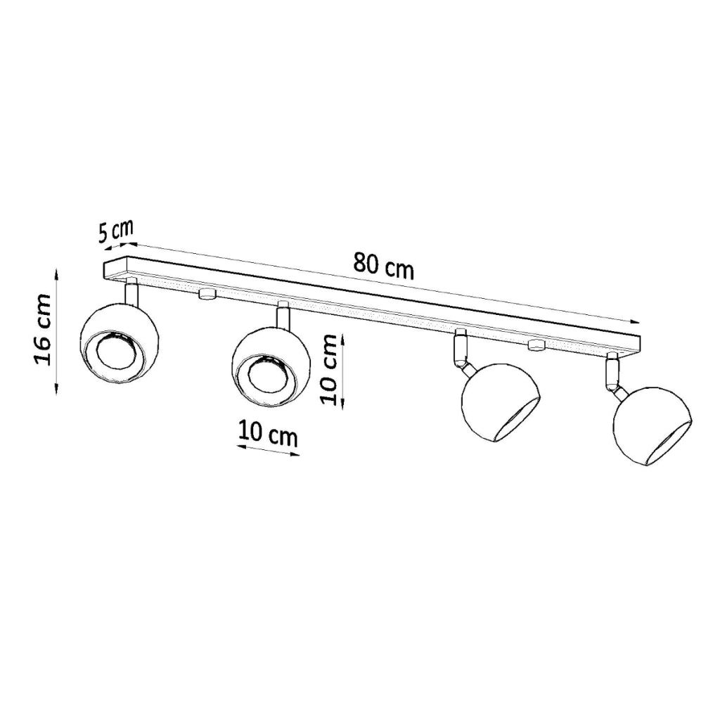 Lampada a soffitto OCULARE 4L bianco