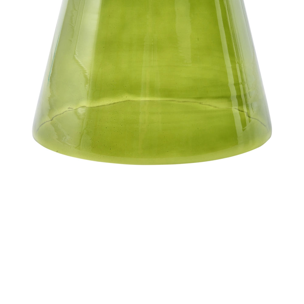 Set di 2 Tavoli da caffè in vetro trasparente verde moderno di forma ovale design moderno contemporaneo