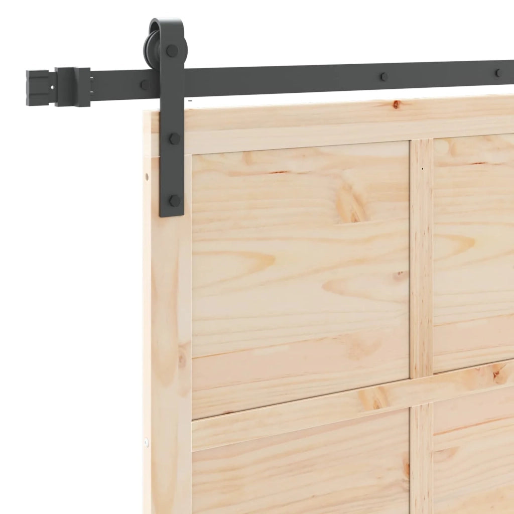 Porta scorrevole Naturale 100 x 208 cm Legno Massello di Pino 3445668