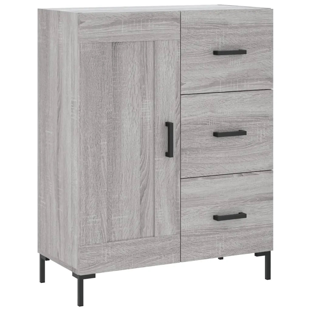 Credenza Grigio Sonoma 69,5x34x180 cm in Legno Multistrato 3190027