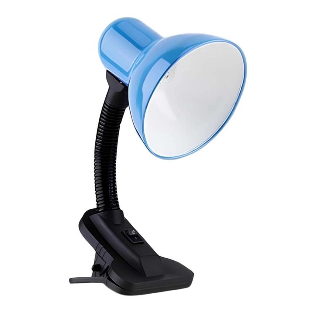 Lampada da tavolo orientabile a LED da 40W con pinza e interruttore Nero / Blu Avizar