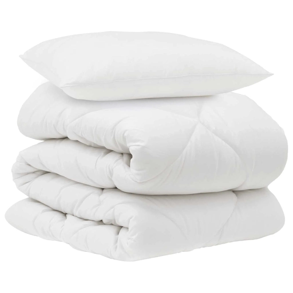 Piumone con cuscino 2 pcs Bianco Microfibra 3376658