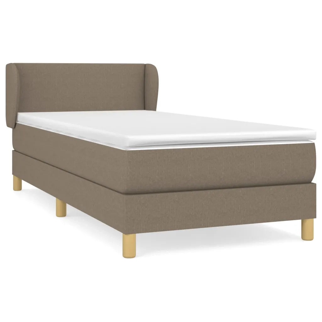 Giroletto a Molle con Materasso Tortora 90x190 cm in Tessuto