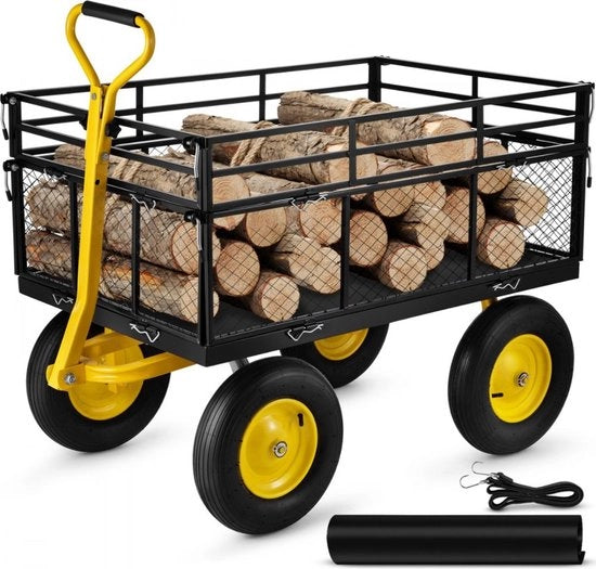 Carrello Trasportabile per Giardino Carrello per Spiaggia Carrello per Carico max 635kg