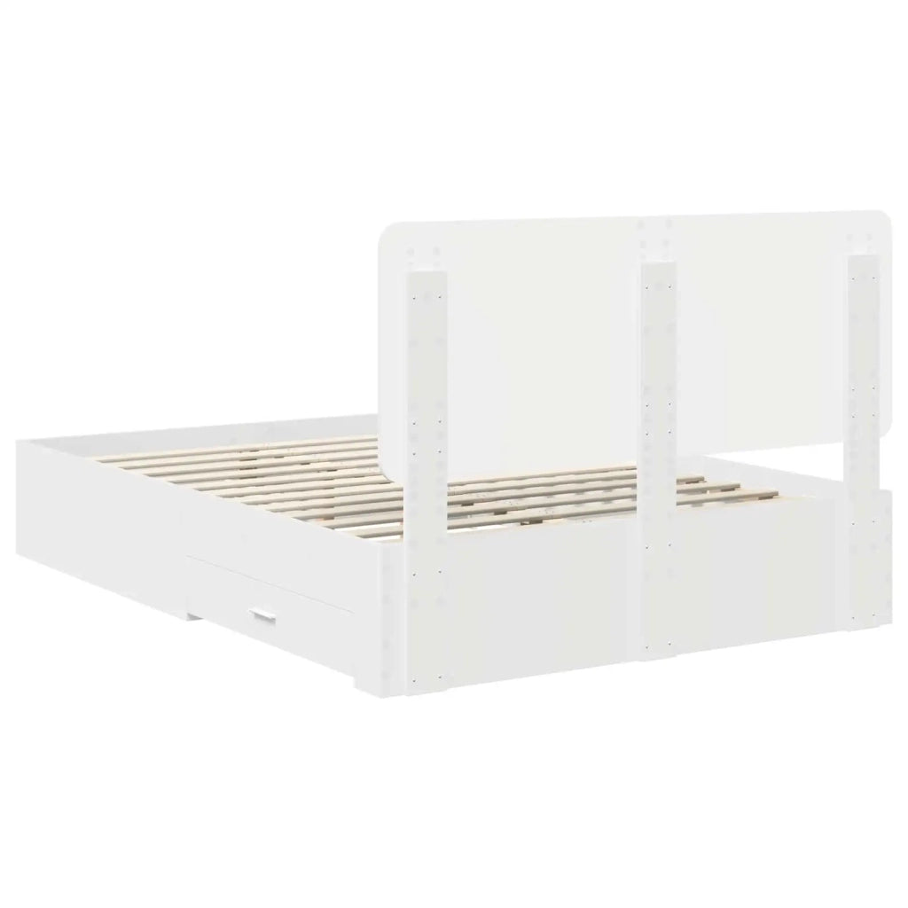 Struttura del letto Bianco 160 x 200 cm Legno multistrato 3412758