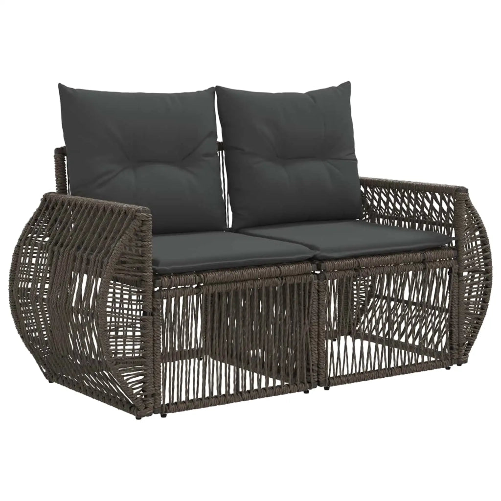 Set Divano da Giardino 10 pz Grigio e Grigio Scuro polyrattan 3435539