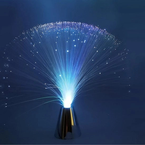 Due pezzi fontana lampada LED a fibre ottiche color cambiante 33 cm per illuminazione natalizia