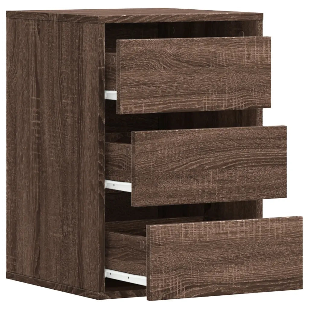Cassettiera Angolo Rovere Marrone 40x41x58cm Legno Multistrato 852840
