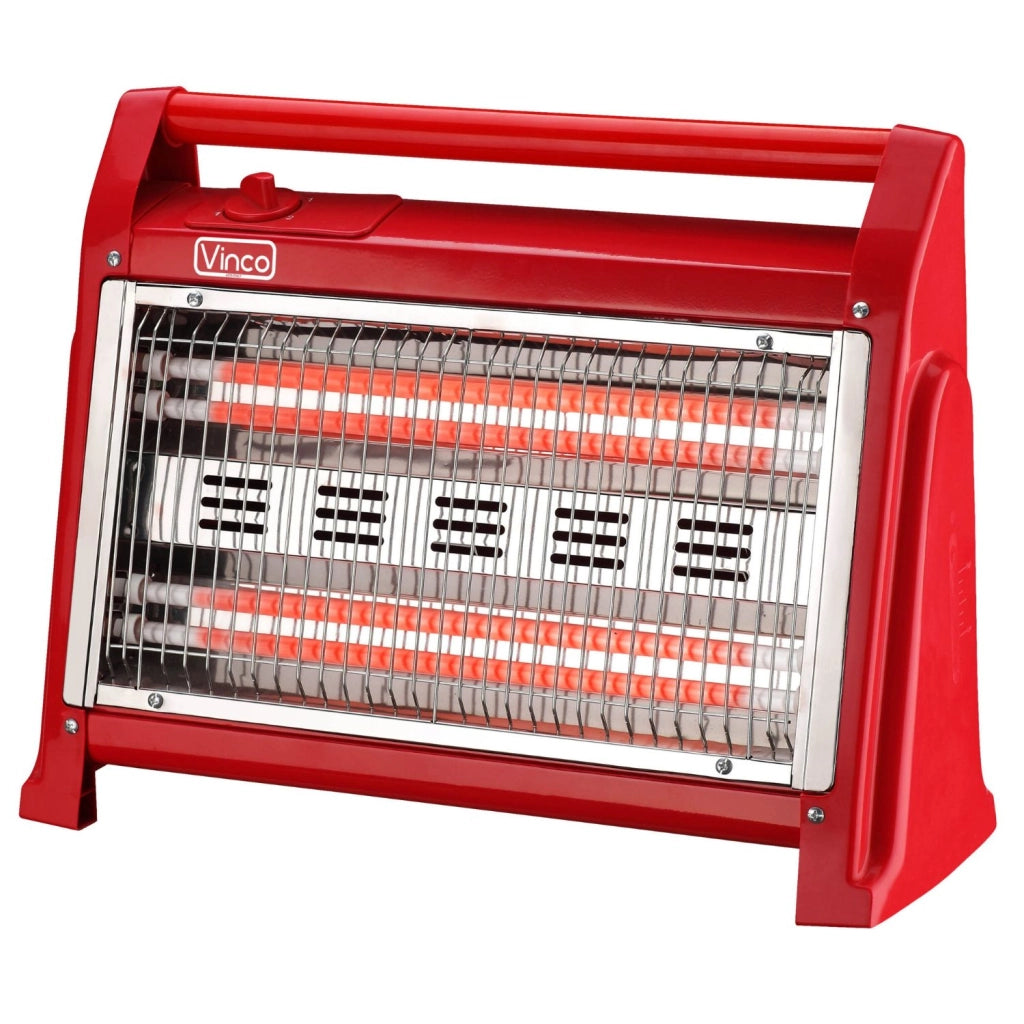 VINCO STUFA ELETTRICA AL QUARZO AD ALTO RENDIMENTO CALORICO 600/1200W VINCO 70157 ROSSA