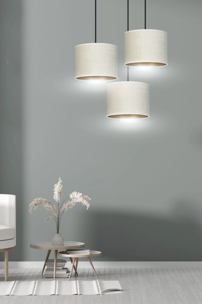 Lampadario Emibig Hilde Premium 3xE27 nero crema oro