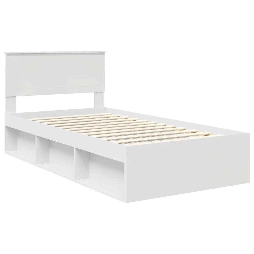 Struttura del letto Bianco 100 x 200 cm Pino massello 3410636