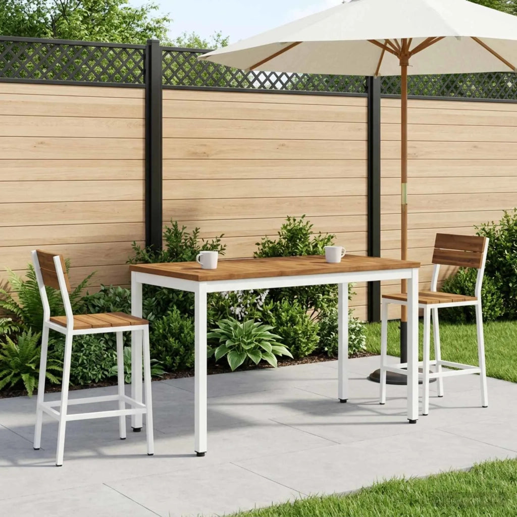 Tavolino da salotto Naturale e Bianco 50 x 100,5 x 45 cm 901284