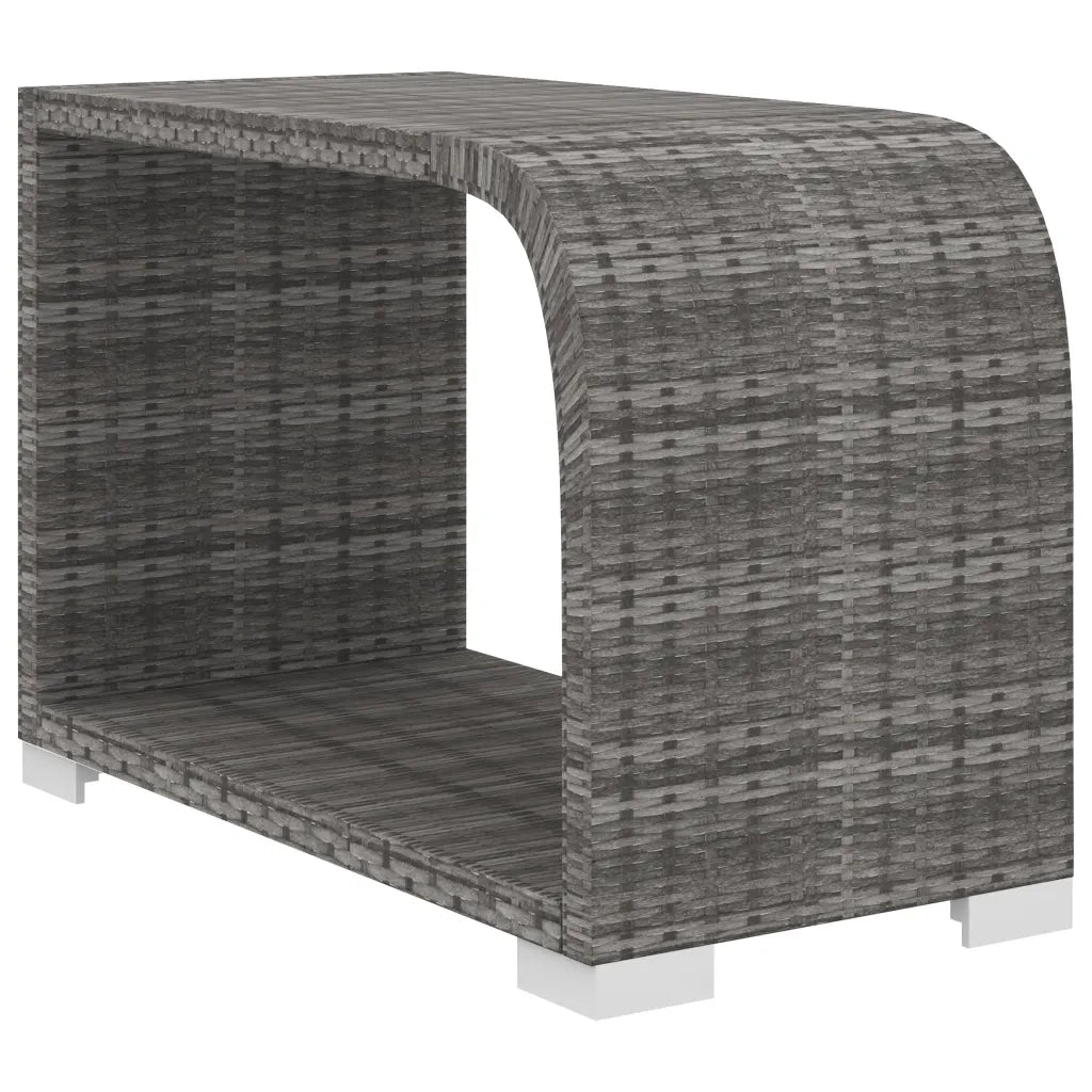 Set Divani da Giardino 10 pz con Cuscini in Polyrattan Grigio 48309