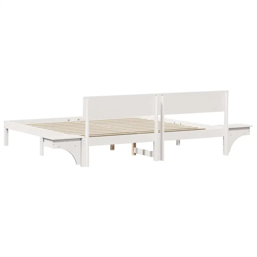 Struttura del letto Bianco 200 x 200 cm Pino massello