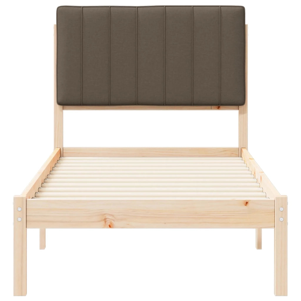Letto con Testiera Rivestita-Struttura Letto con Testiera Talpa 75 x 190 cm Pino massello 893184