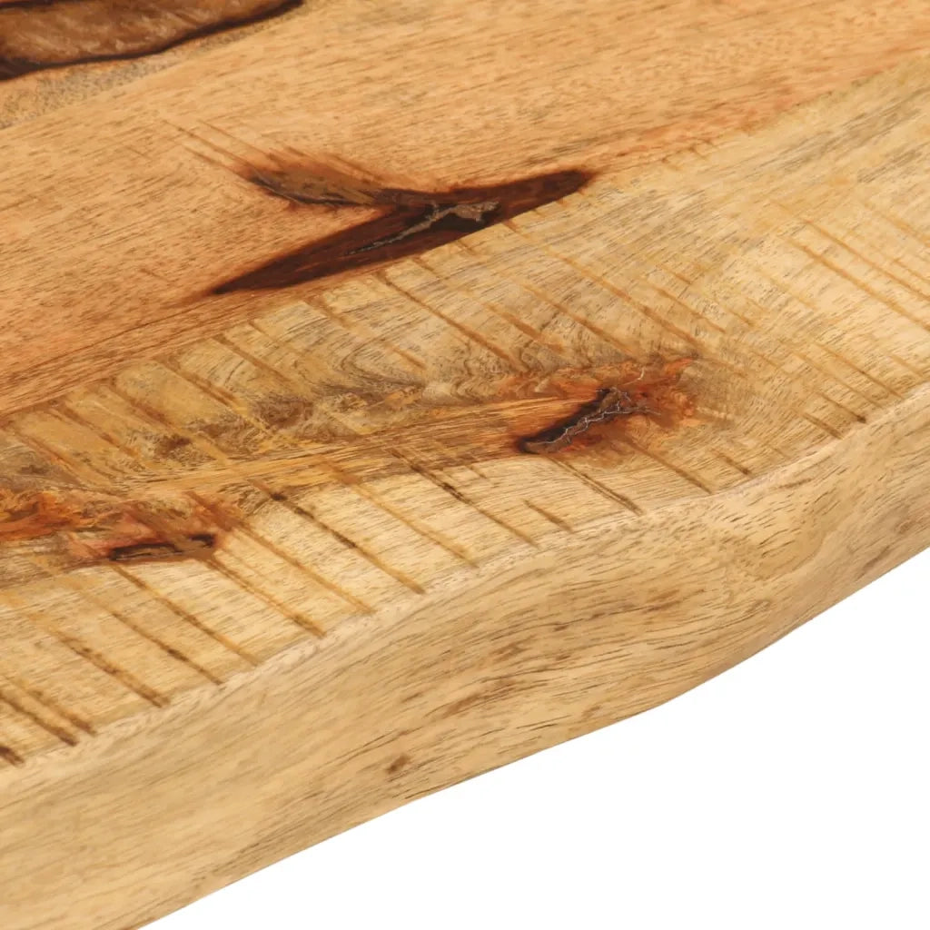 Piano Tavolo | Superficie Tavolo | Piano Scrivania 50x20x3,8 cm Bordi Vivi Legno di Mango Grezzo