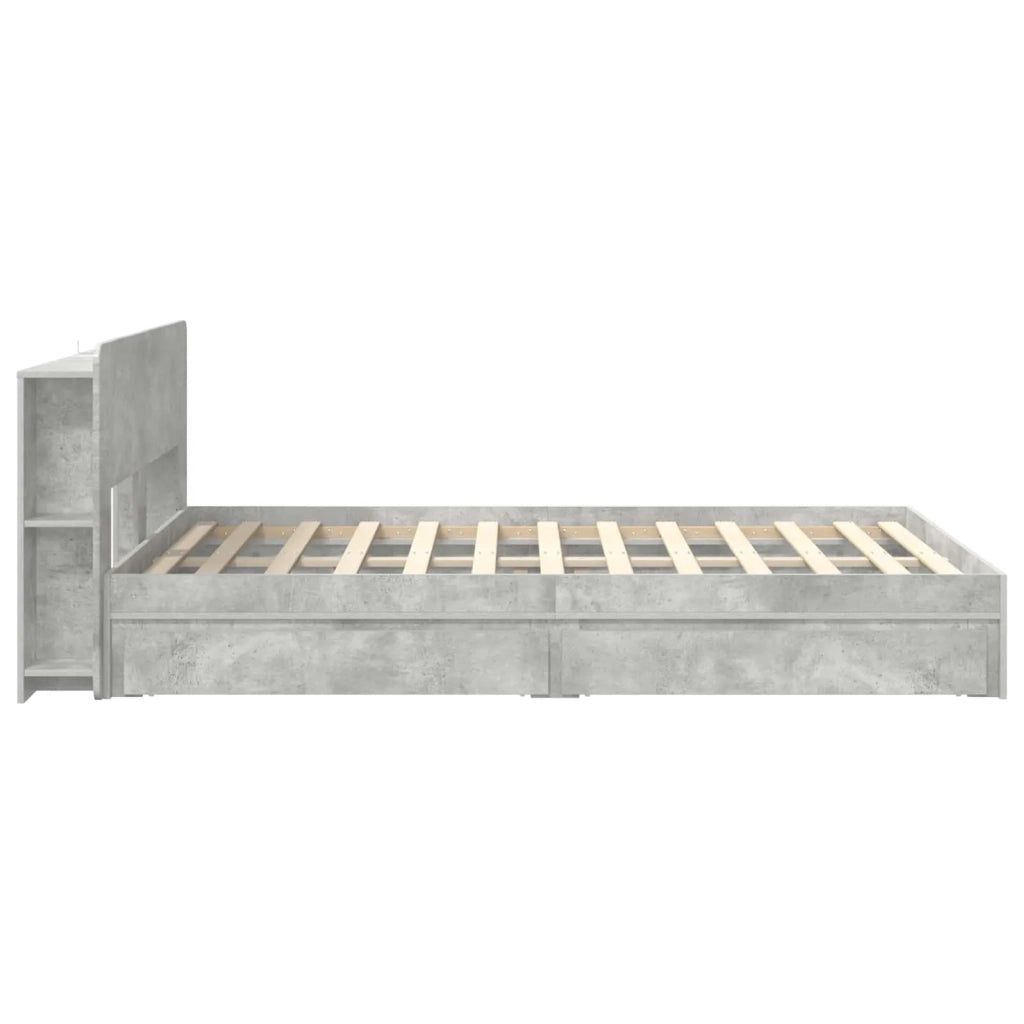 Telaio del letto con storage Grigio Cemento 150 x 200 cm 3433588