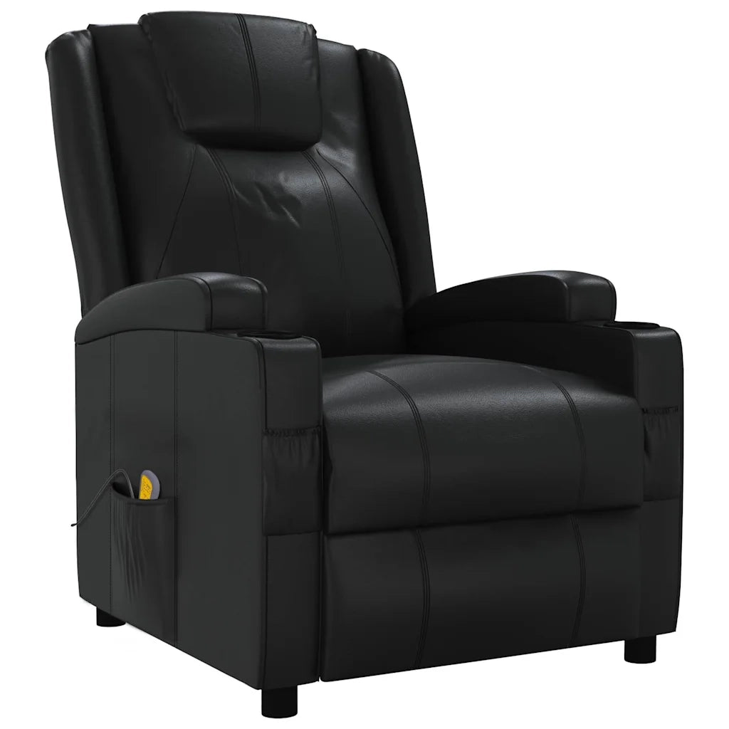 Poltrona Massaggiante Nera in Similpelle 321311
