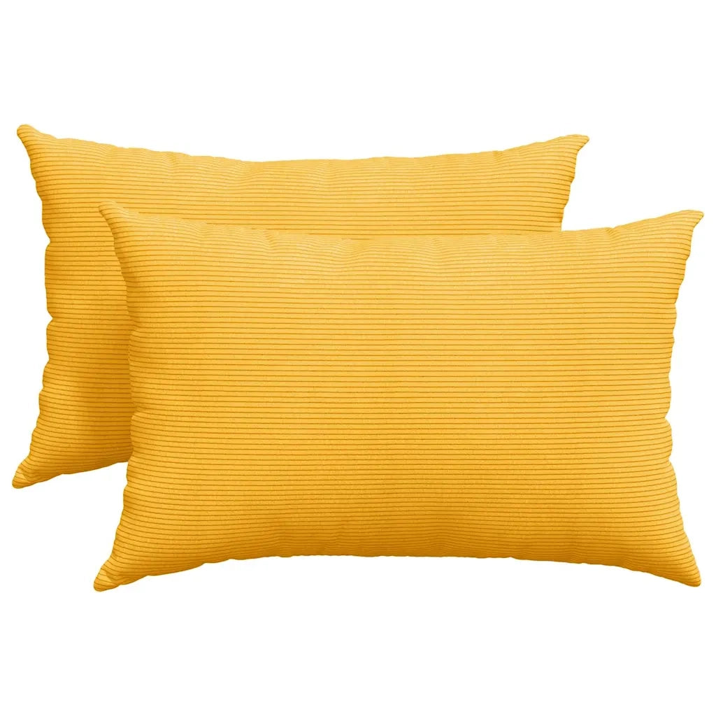 Cuscini da Divano 2 pz | Cuscini per sedie Giallo Chiaro 60 x 40 cm