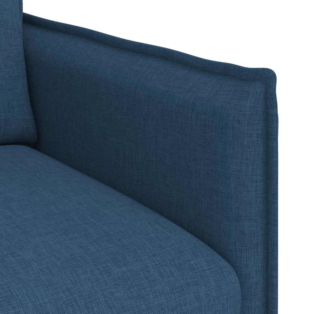 Divano 2 pcs Blu 196 x 82 x 85 cm Tessuto