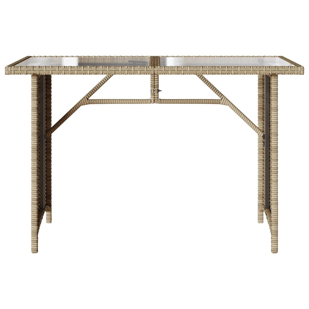 Set da Pranzo da Giardino 2 pz | Set Salotto da Giardino con Cuscini Beige in Polyrattan