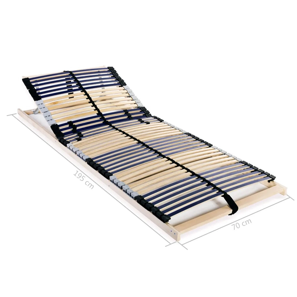 Letto singolo | Letto per adulti | Rete a Doghe 7 Zone senza Materasso con 42 Doghe 70x200 cm