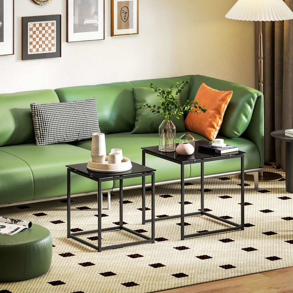 Tavolino moderno ¨C Minimal ¨C nero vetro